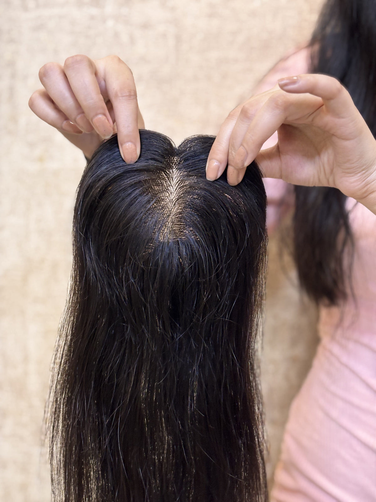 Hair Patch for Bald Spots | Silk Base | Natural Black | Straight | Remy Hair India